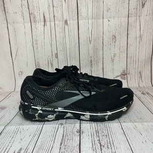 Brooks Ghost 14 Running Shoes Mens Size 11.5 Black White Camo Gym Sneakers
